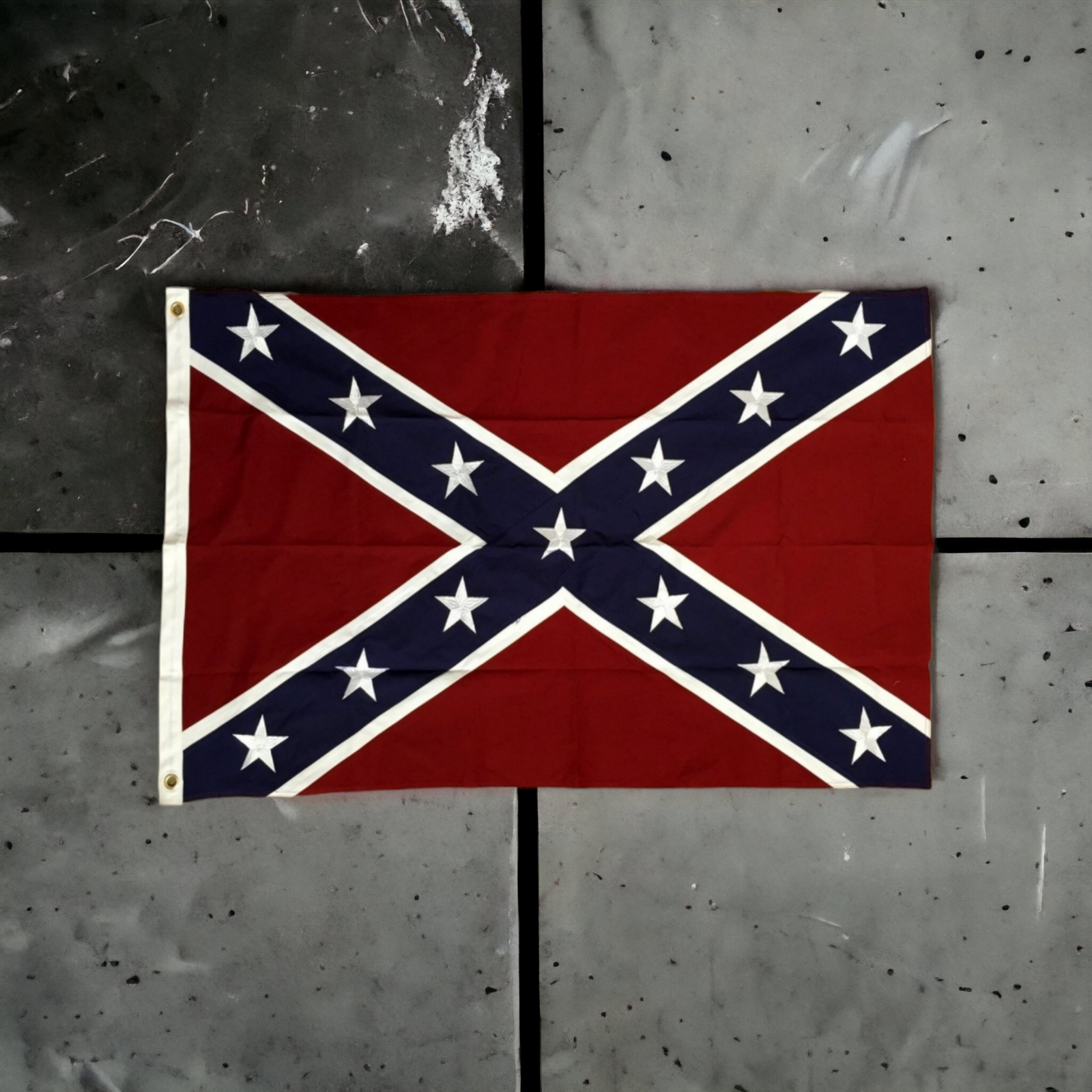 Battle Flag (Naval Jack) Premium Sewn Cotton Indoor Flag