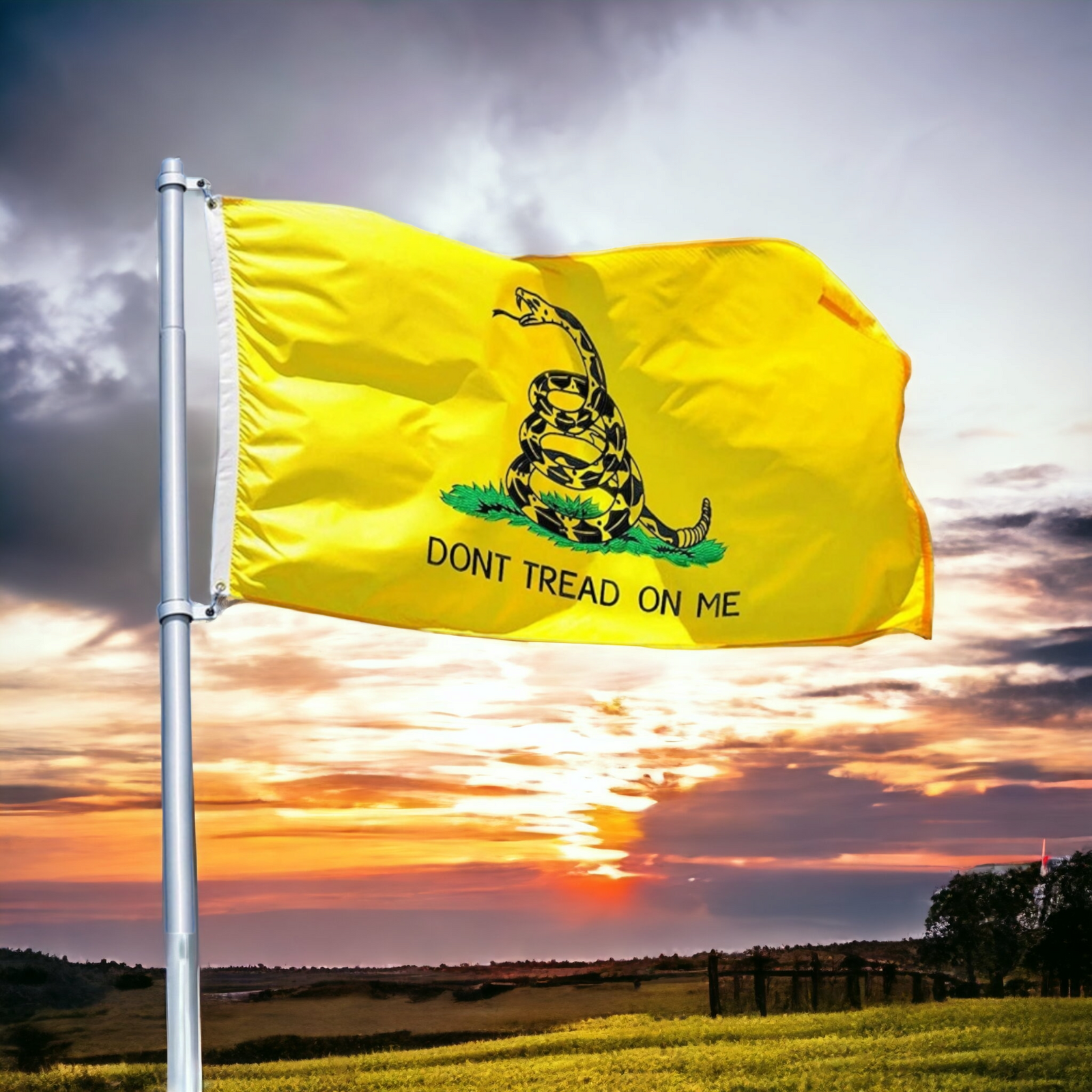 Don't Tread On Me Gadsden Flag  (Yellow)